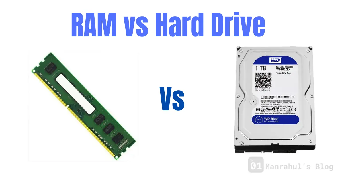 RAM vs Hard Drive