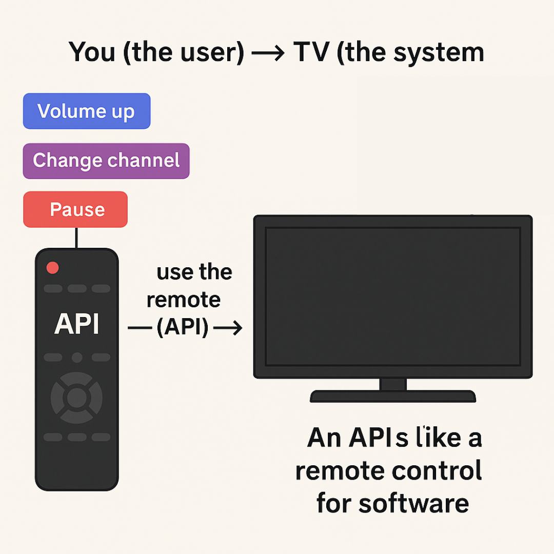 TV remote example of API